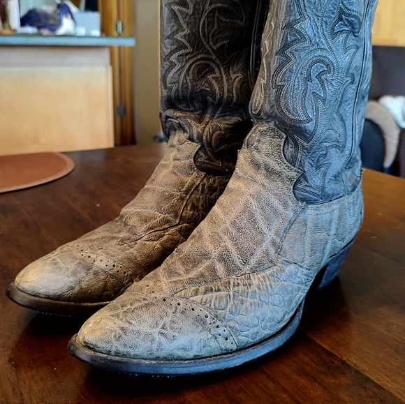 Justin Boots Shoes Genuine Elephant Skin Boots By Justin Usa Poshmark